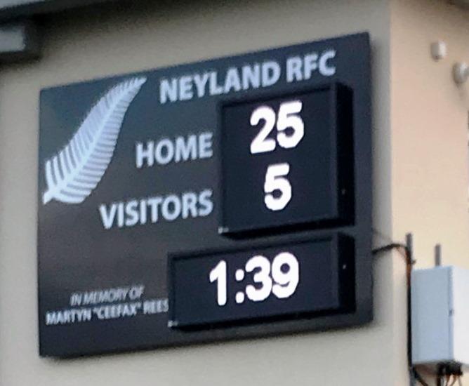 The final score on the new scoreboard